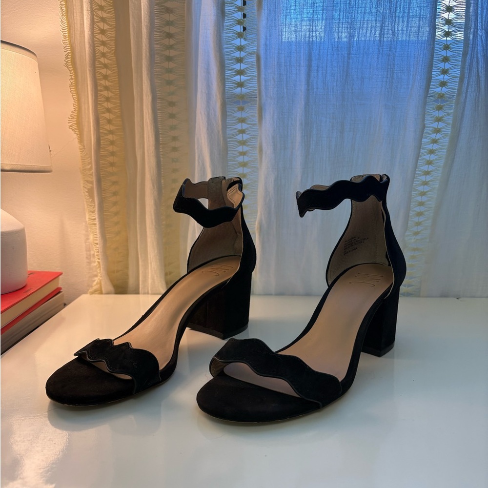 Black Suede Women's Heels